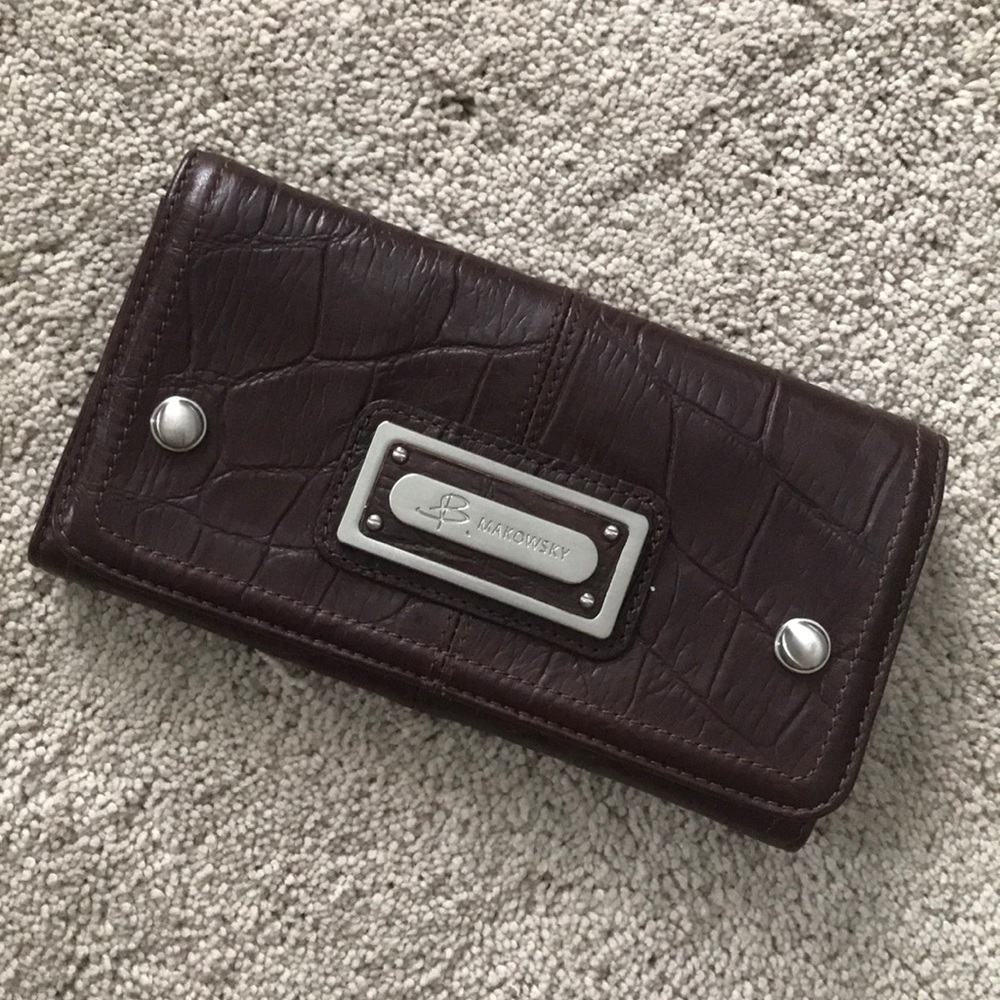Brown Leather Fold Up Wallet